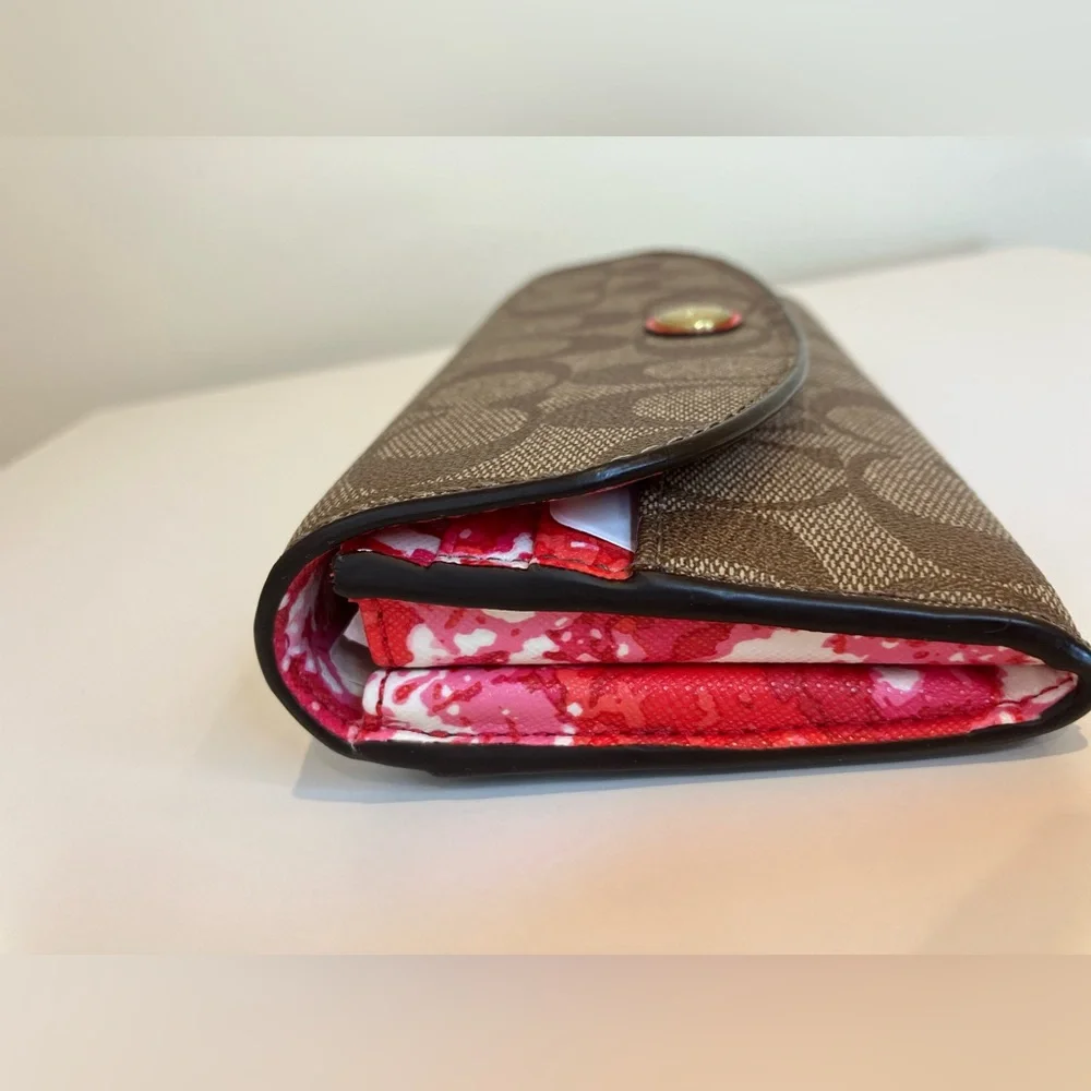 Coach Peyton Signature Slim Envelope With Pouch Wallet - Picture 6 of 8